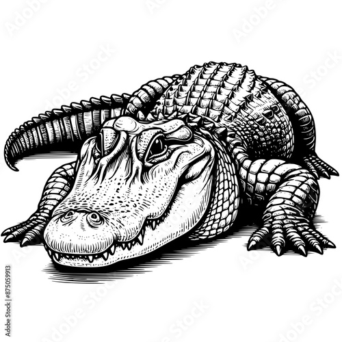 crocodile isolated on white