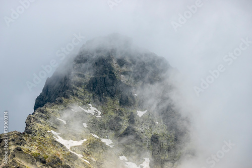 A beautiful view of the surroundings of the High Tatras from the Lomnicke saddle, Slovakia photo