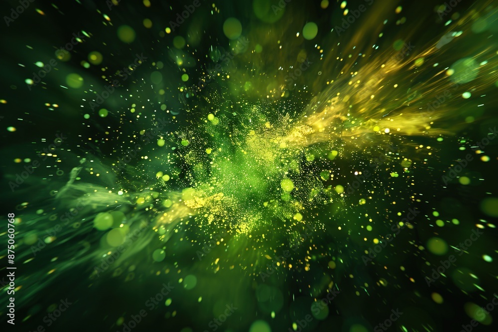 explosion of color particles on a dark background explosion of color particles on a dark background