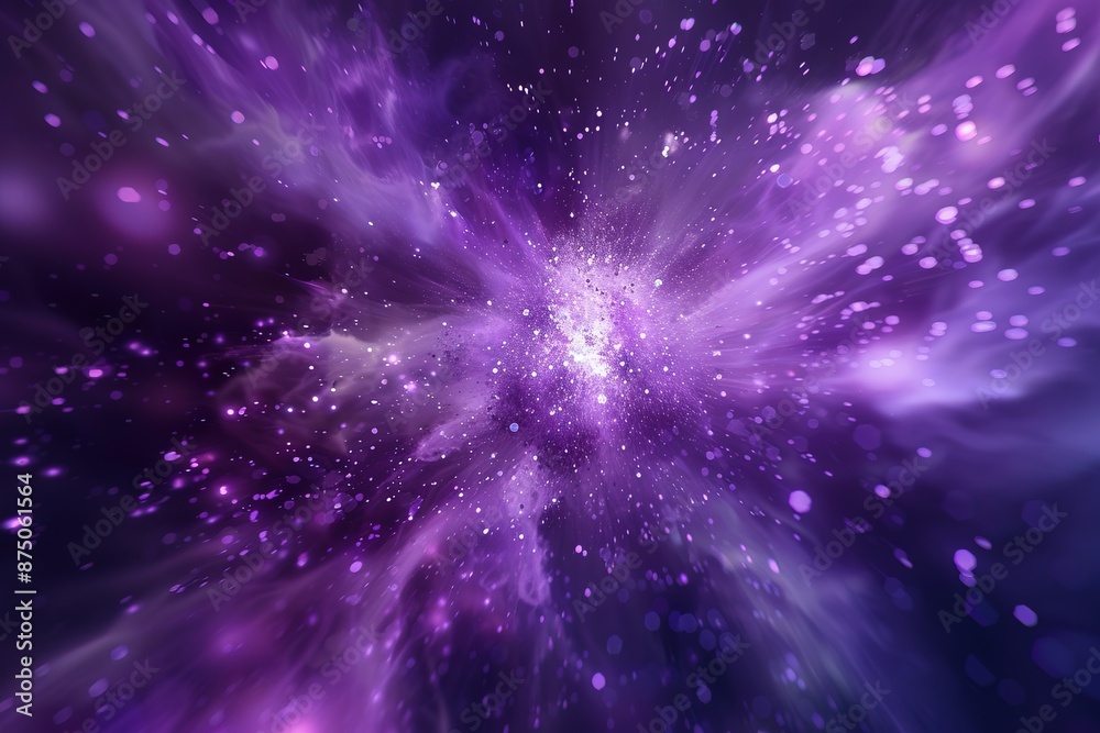 Naklejka premium explosion of color particles on a dark background