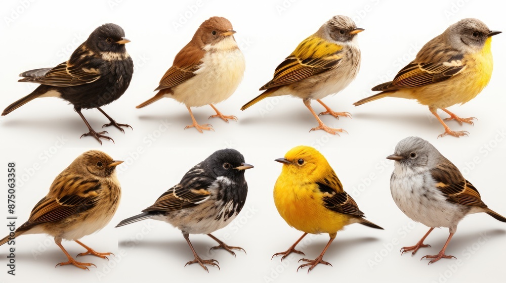 collection of birds isolated collection of birds isolated