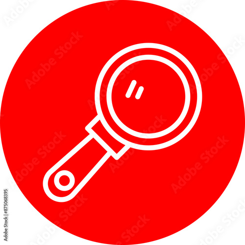 Search Vector Line White Circle Red