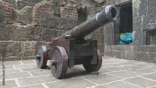 Mahararashtra forts Panaroma Mountains and cloudy monsoon weather beautiful scenic beauty during monsoon Heritage site historical place in maharashtra