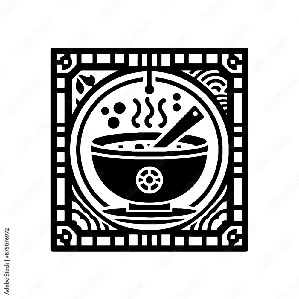 Miso Soup in decorative emblem ornament, Victorian, art deco, art nouveau, boho, bohemian, folk, flourish Miso Soup in decorative emblem ornament, Victorian, art deco, art nouveau, boho, bohemian, folk, flourish