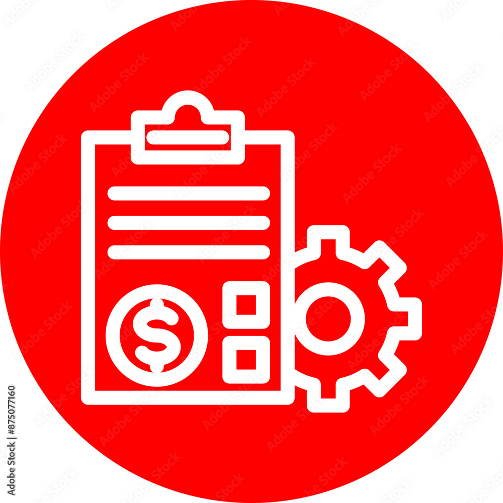 Report Vector Line White Circle Red