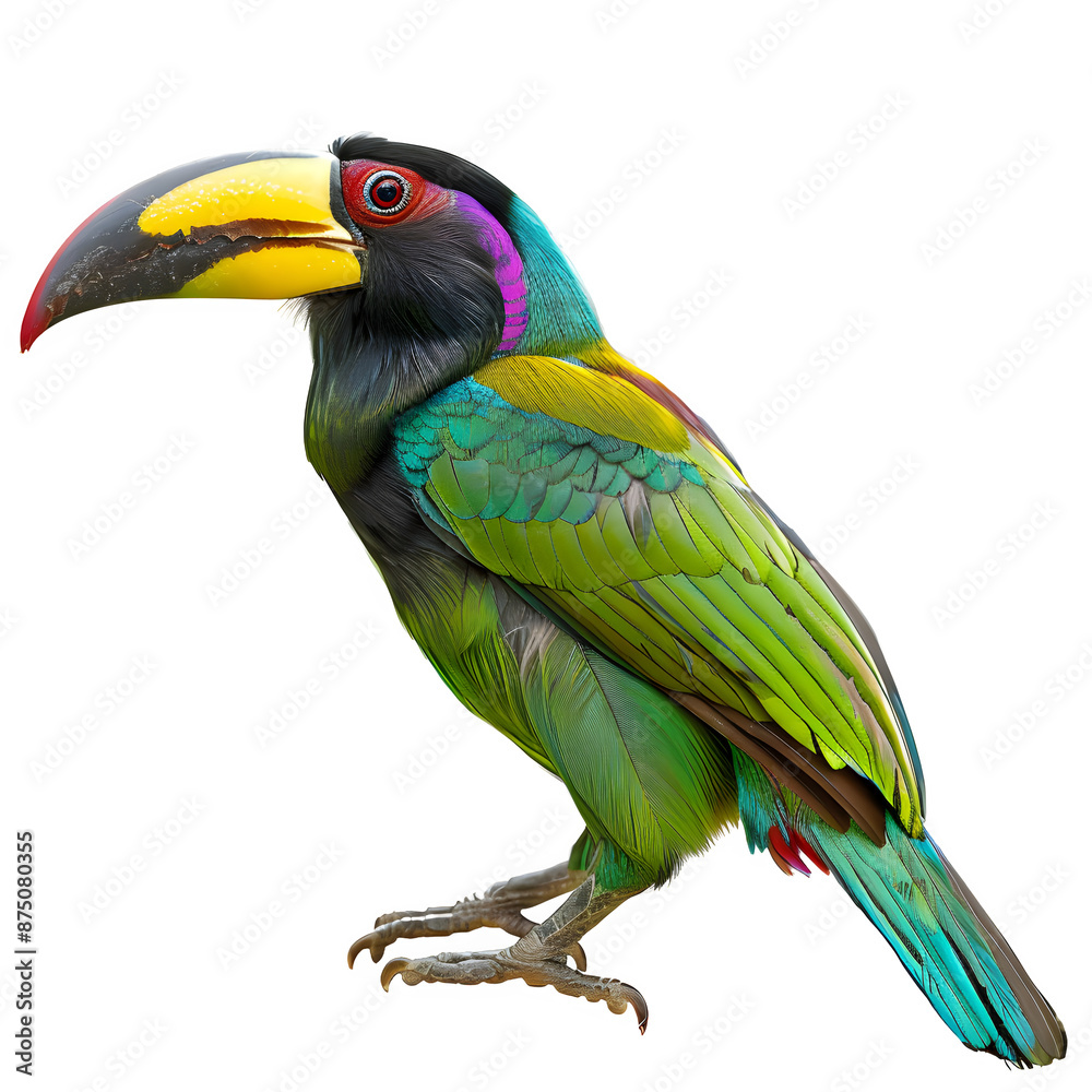 Fototapeta premium Colorful toucan on transparent background