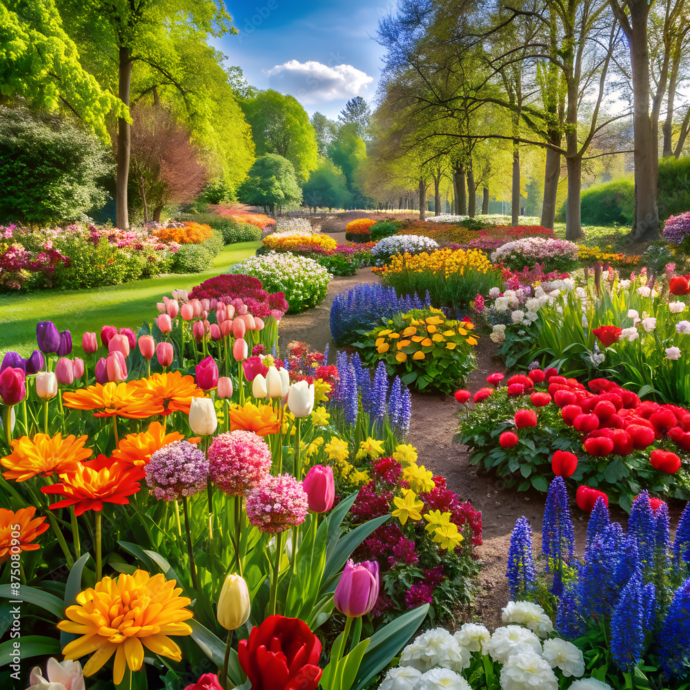 garden with flowers garden with flowers