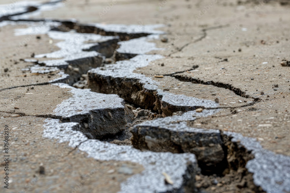 large cracks in ground after tremors aftermath earthquake large cracks in ground after tremors aftermath earthquake