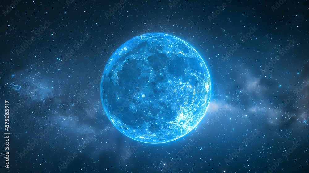 Fototapeta premium blue moon background concept