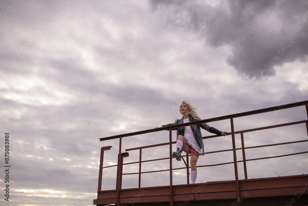 Portrait of a young beautiful blonde girl outdoors. Portrait of a young beautiful blonde girl outdoors.