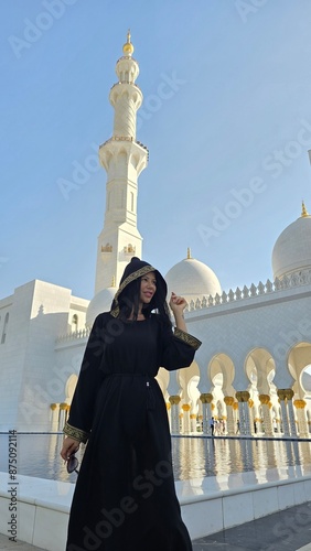 Canvas Print person in a mosque Sheikh Zayed