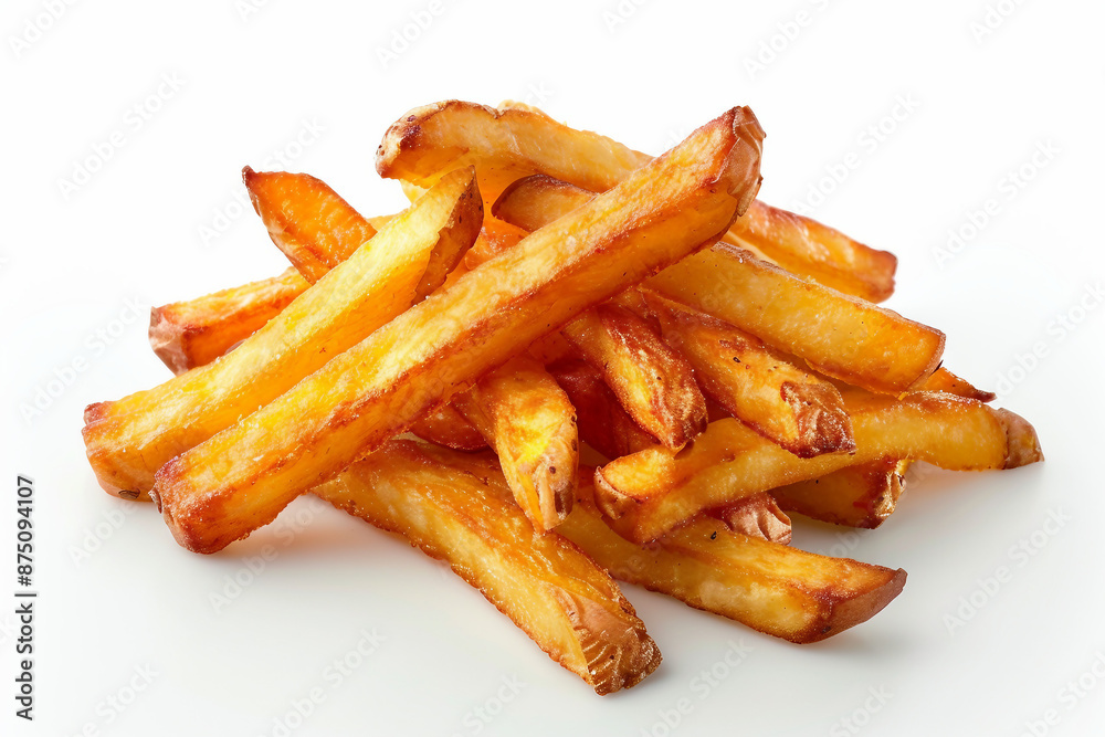 AI generated image of delicious restaurant dish isolated on white color background created with generative ai AI generated image of delicious restaurant dish isolated on white color background created with generative ai