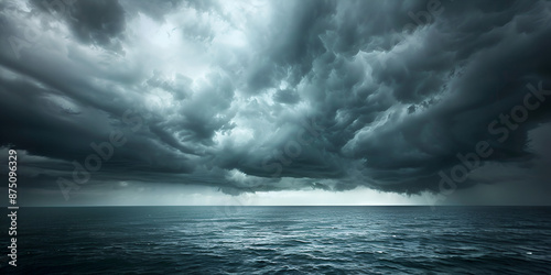 Stormy Sea with Dark Clouds | Dramatic Ocean Weather Scene