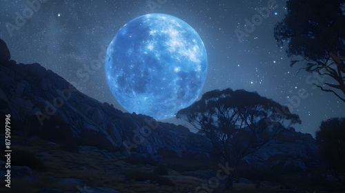 blue moon background concept