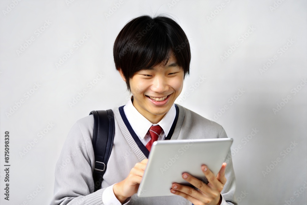 Smiling Asian Student Using Tablet
Smiling Asian Student Using Tablet