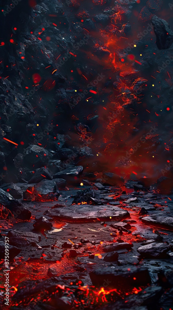 This is a 3D illustration of Pele's Hair Lava, Basalt Glass, Volcanic Glass. AI generated illustration This is a 3D illustration of Pele's Hair Lava, Basalt Glass, Volcanic Glass. AI generated illustration