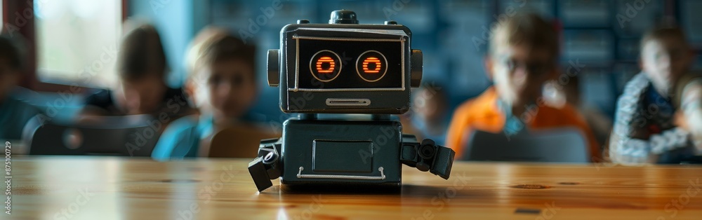 Children and Teacher Assemble Robots in Classroom Children and Teacher Assemble Robots in Classroom