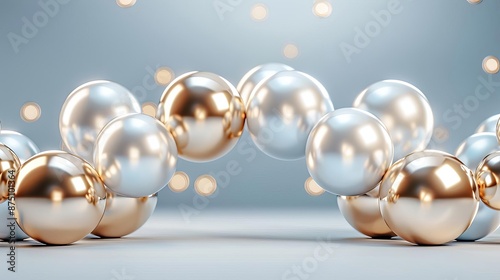 Wallpaper Mural Realistic image of a balloon arch for entryways or photo backdrops, intricate and eye-catching design, detailed and high-definition visual, festive and celebratory ambiance Torontodigital.ca