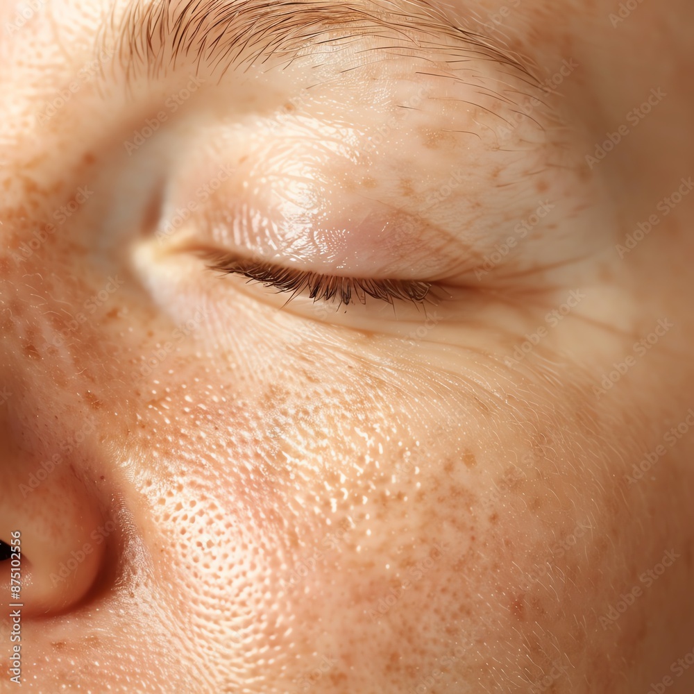 Close-up of a patient's face immediately after a chemical peel, showing fresh, rejuvenated skin, [chemical peel], [skin resurfacing]