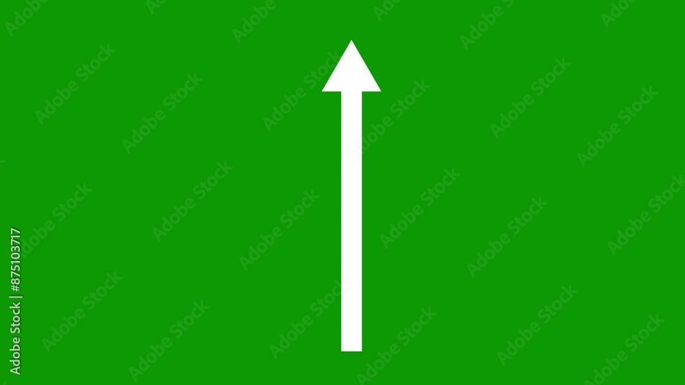 Set of simple arrows, handmade arrow symbol sign graphic animated video on green screen background