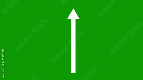 Set of simple arrows, handmade arrow symbol sign graphic animated video on green screen background