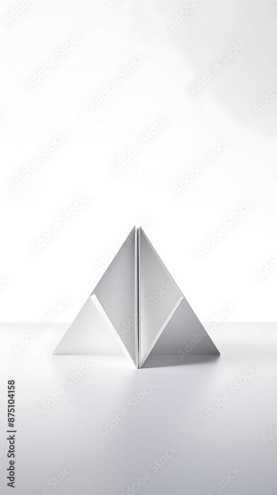 Digital white minimalist origami art abstract poster mobile background Digital white minimalist origami art abstract poster mobile background