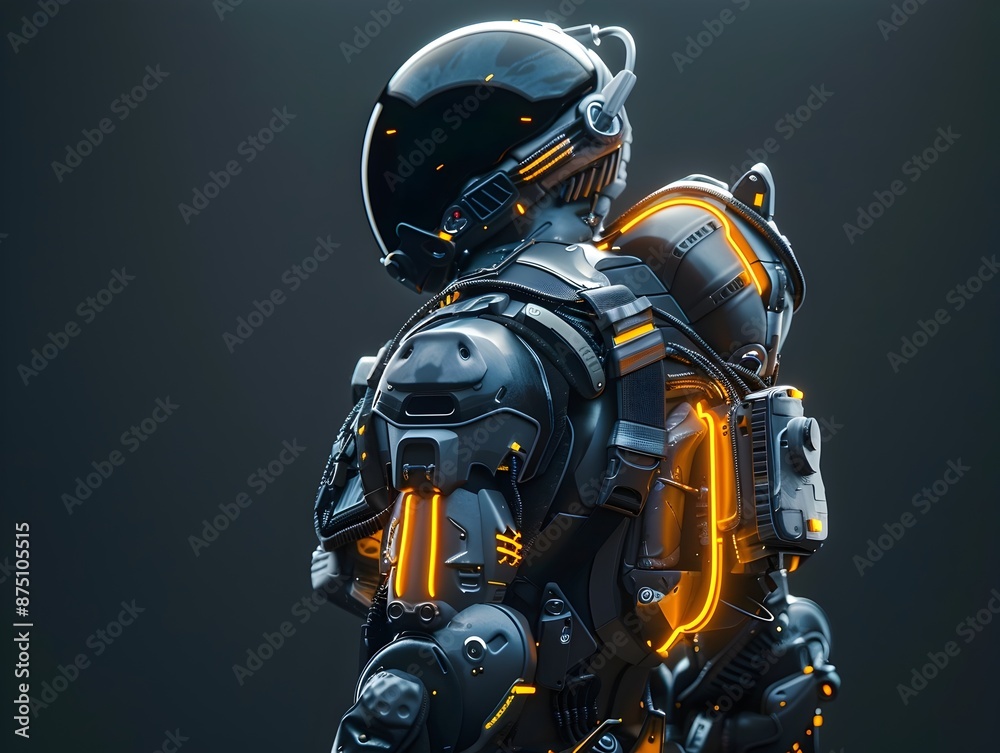 Powerful Futuristic Exoskeleton Suit Enhancing Human Strength and Mobility Powerful Futuristic Exoskeleton Suit Enhancing Human Strength and Mobility