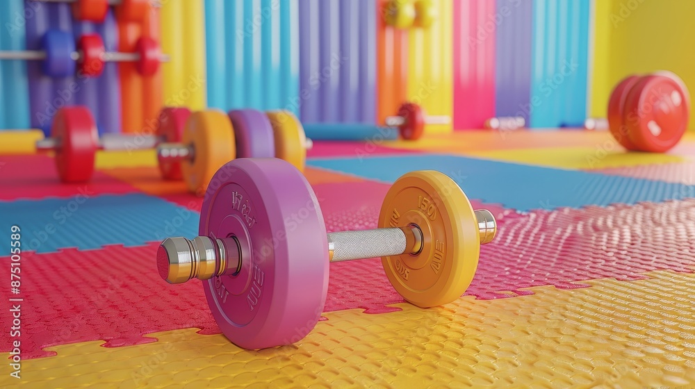 Quirky 3D style of a gym mat AI generated illustration Quirky 3D style of a gym mat AI generated illustration