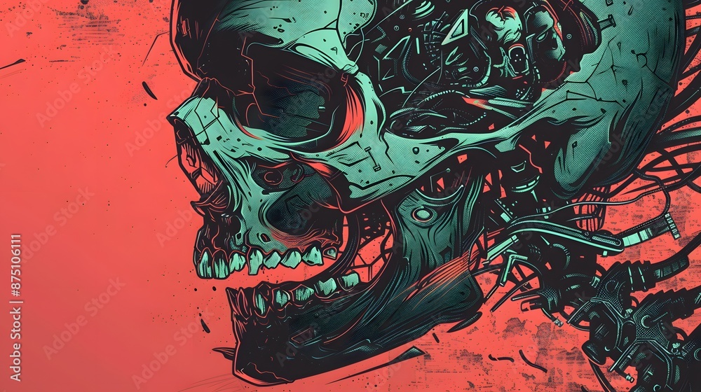 skull illustration concept skull illustration concept
