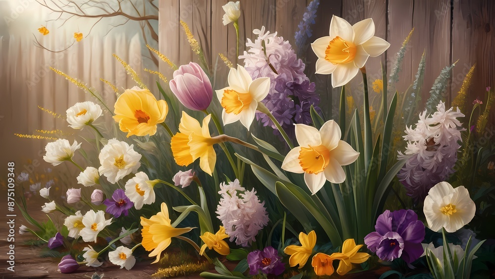 spring flowers in the garden