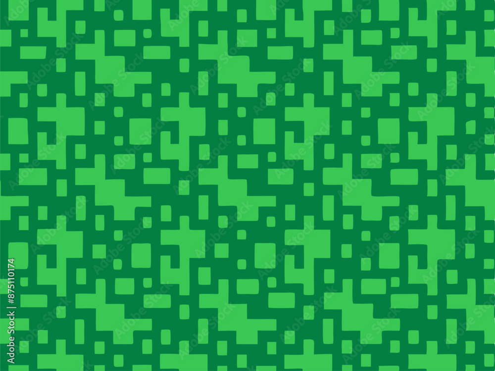 green background with geometric pattern