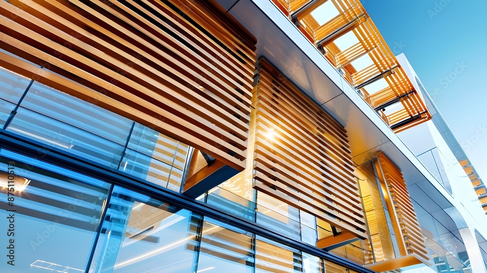 Integrated Wood Laths in Modern Architectural Facade Design Integrated Wood Laths in Modern Architectural Facade Design