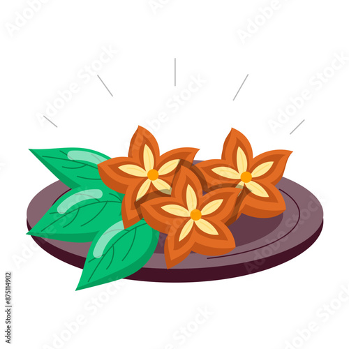 A comic style sticker of star anise

