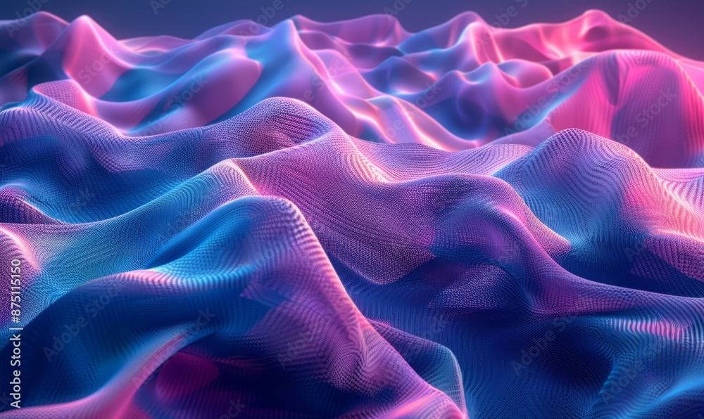 Obraz premium Gradient mesh in cool tones