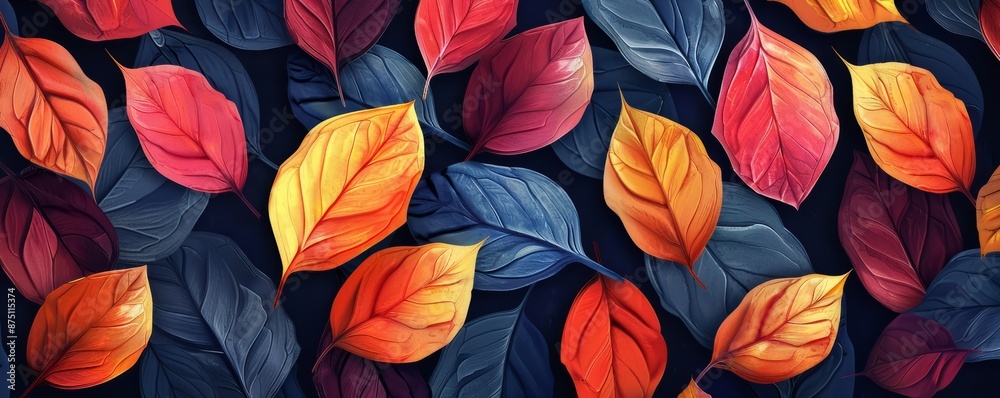 Repetitive patterns of abstract leaves Repetitive patterns of abstract leaves