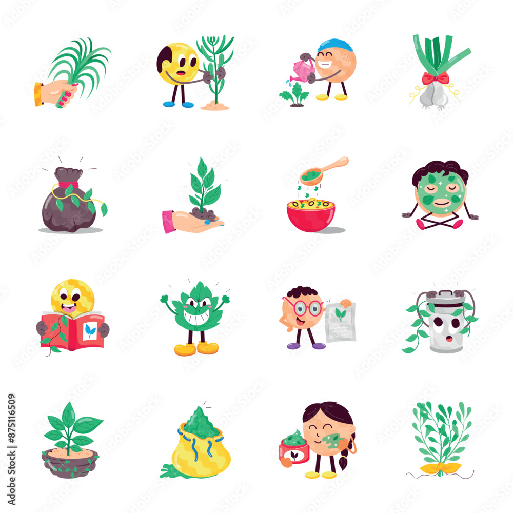 WebPack of Flat Style Herb Planting Stickers
WebPack of Flat Style Herb Planting Stickers