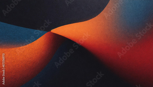 Abstract Gradient Waves: Dynamic Flow of Rich Red, Orange, and Blue Hues Creating a Smooth and Elegant Visual Symphony photo