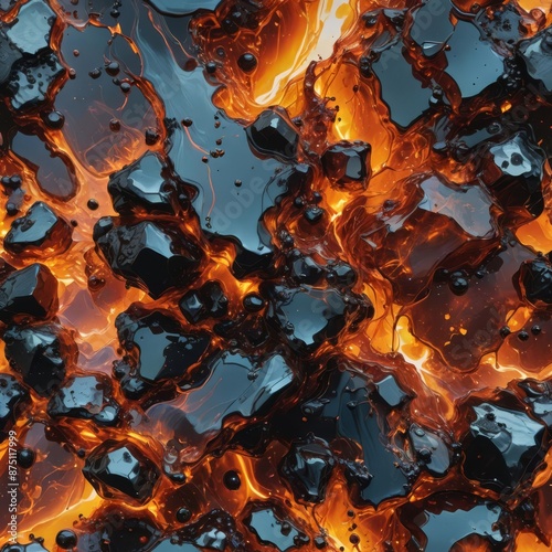 realistic hot lava background