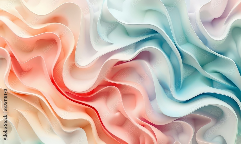 Obraz premium Pastel color abstract shapes pattern