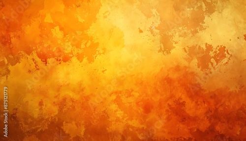 Abstract background with warm autumn colors, orange and yellow gradient, grunge texture, ideal for text.