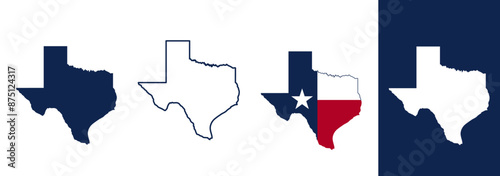 state of Texas map logo icon