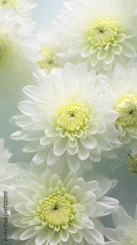 Digital soft and clear chrysanthemum plant abstract poster mobile phone background