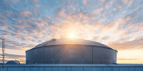 German biogas plant generates sustainable energy through anaerobic digestion for renewable energy. Concept Biogas Plants, Anaerobic Digestion, Sustainable Energy, Renewable Energy, German Technology