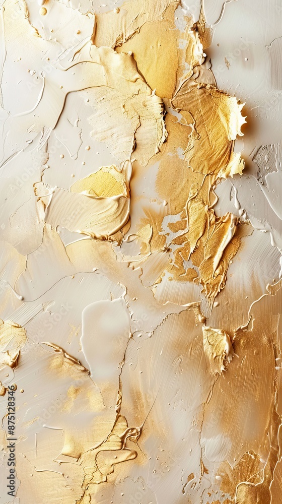 Obraz premium Golden white mixed color hemp mixed color Japanese paper Japanese style on the background. AI generated illustration