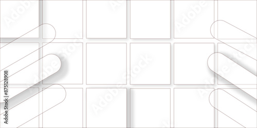   Modern Atexture checkered sheet of white paper background.  Template for photo collage in modern style. Frames for clipping masks is in the vector file. Template for a photo.  Frame Gradient Effect.