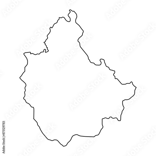 Skopje Statistical Region map, administrative division of North Macedonia. Vector illustration.