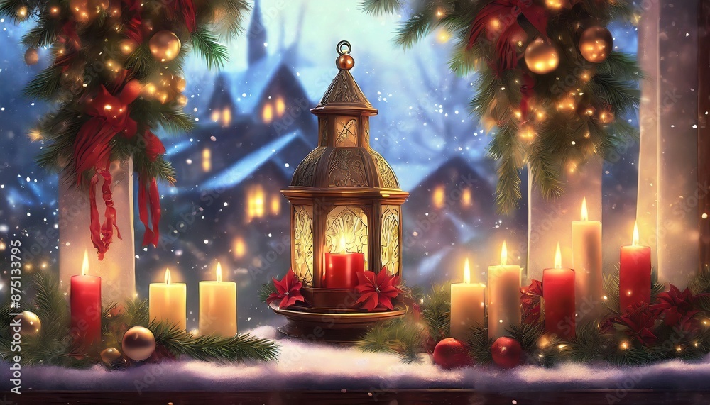 christmas tree and candles christmas tree and candles
