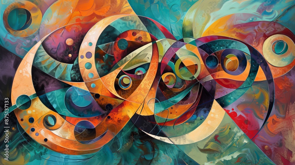 Fototapeta premium Stylized and abstract interpretations AI generated illustration