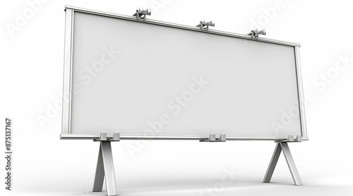 blank billboard on white background