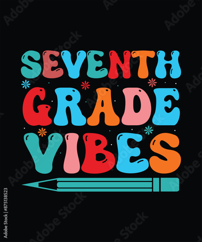 Vector Back To School T Shirt Design, Background Design